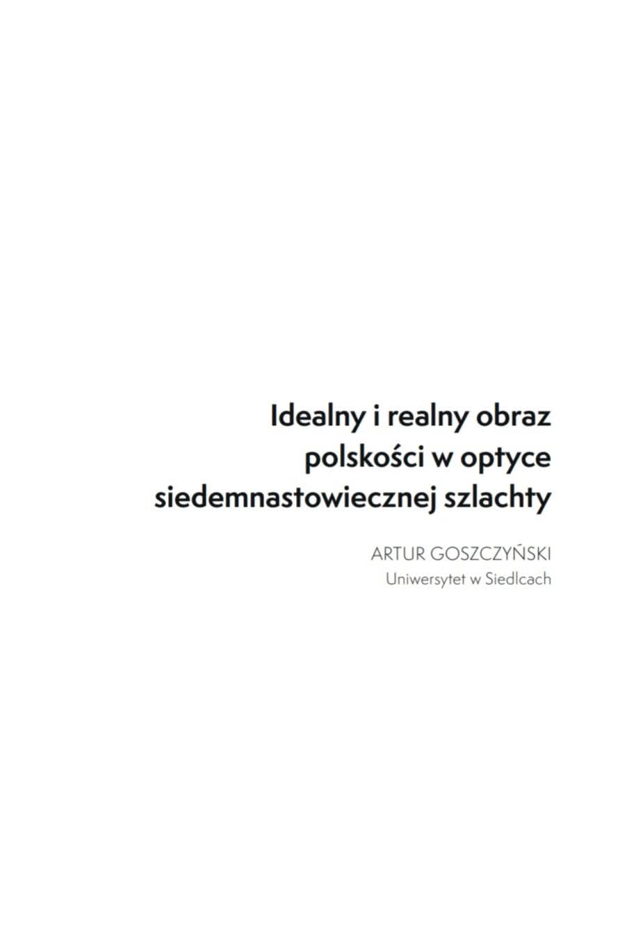 Idealny i realny obraz polskoci