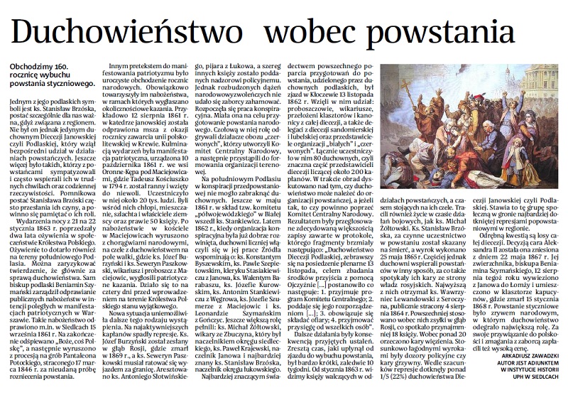 zdjecie artykulu Duchowienstwo wobec powstania